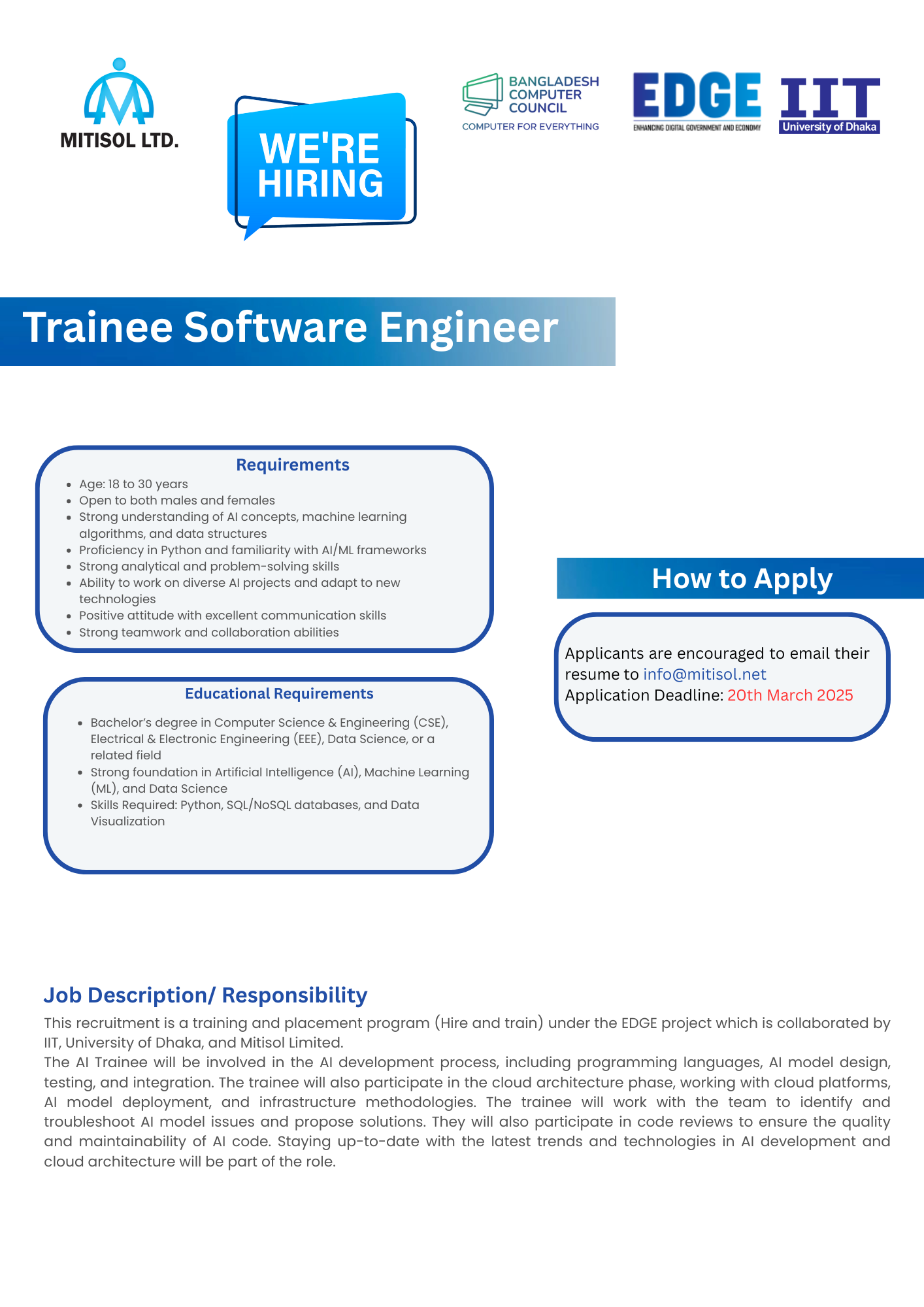 Trainee Software Engineer